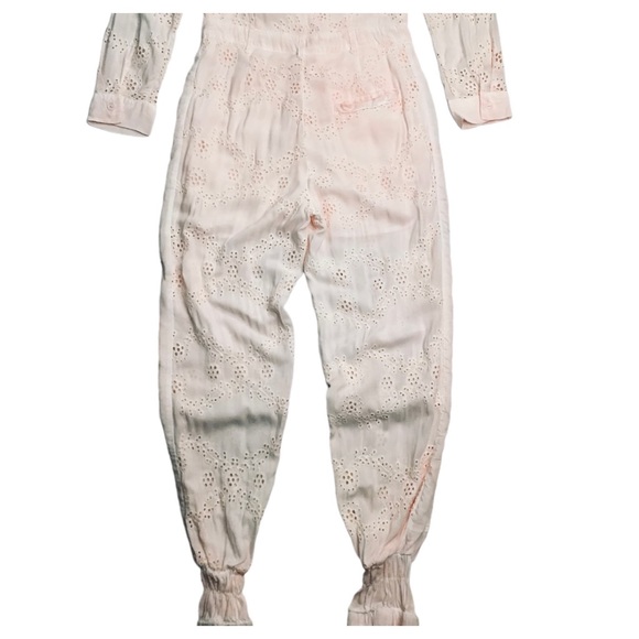 YFB | Levi Eyelet Jumpsuit in Sea Salt Oil Wash (Lt. Pink) Size Small - Picture 11 of 15